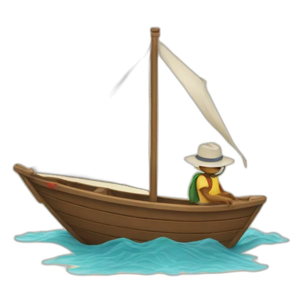Caca sur un bateau sticker