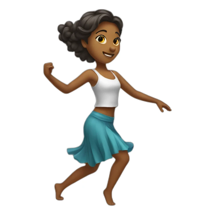Young dancing lady sticker