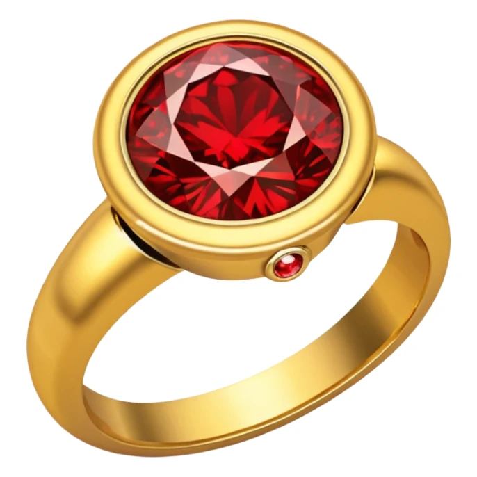 red ring marry red diamond metal prata sticker