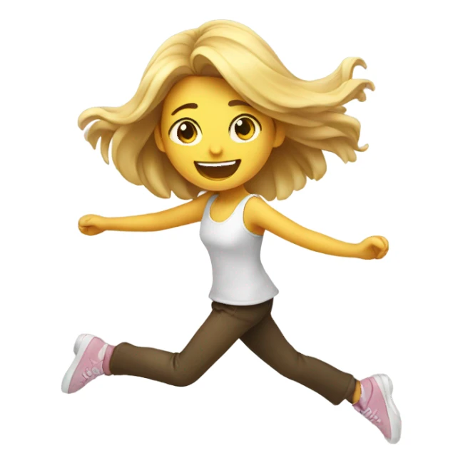 smiling girl dancing  sticker