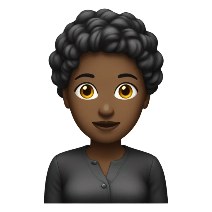 mulher negra se maqueando  sticker