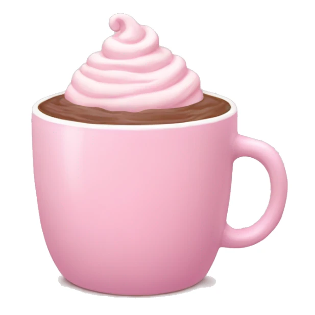 Aesthetic light pink hot chocolate sticker