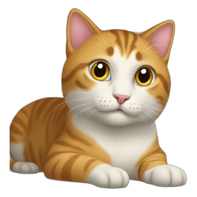 Cat under a table sticker