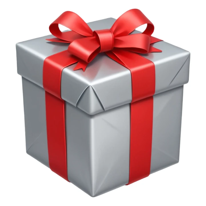 silver present sticker