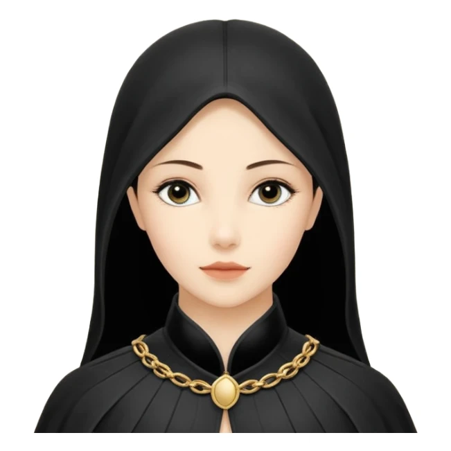 Девушка с одним пучком чёрных волос и тёмными глазами и билетами в театр в руках sticker