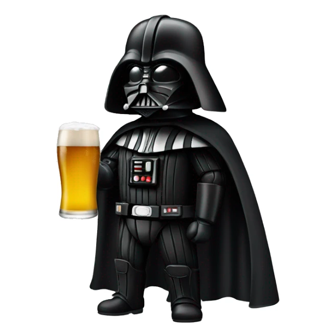 darkvador avec une bière  sticker