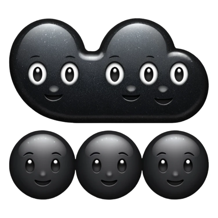 black sparkle sticker