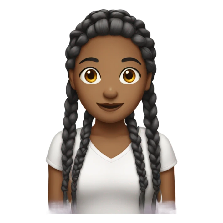 Girl with braids sticker