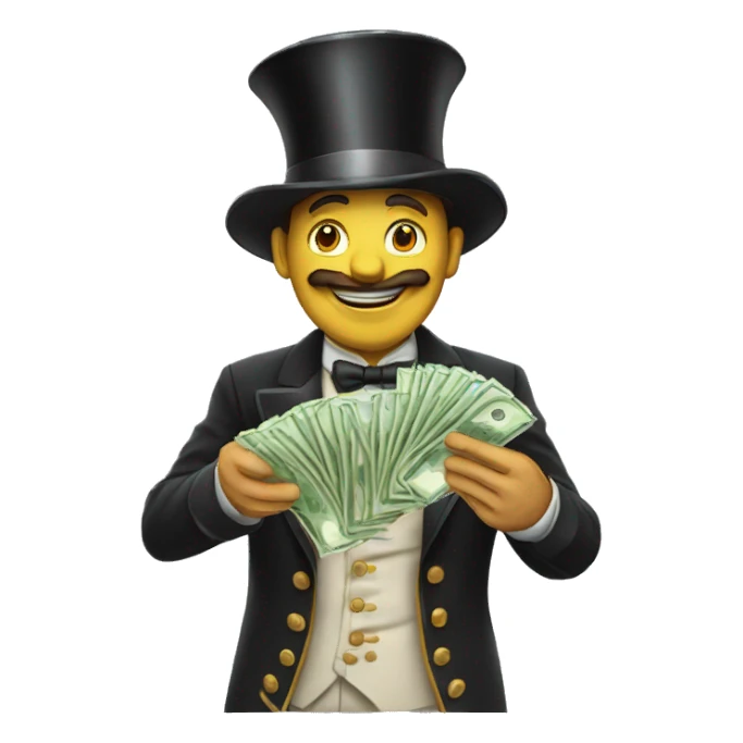 magician with money sticker