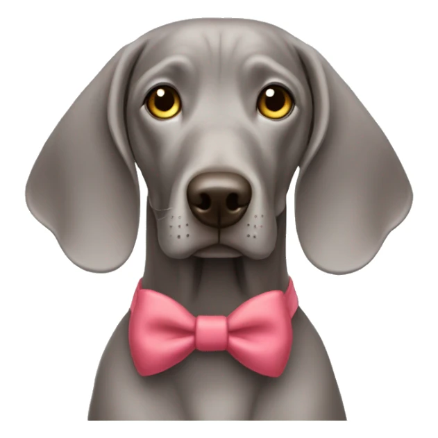 Weimaraner with bow on head sticker