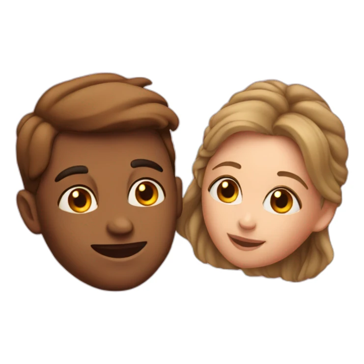 couple in love hearts sticker