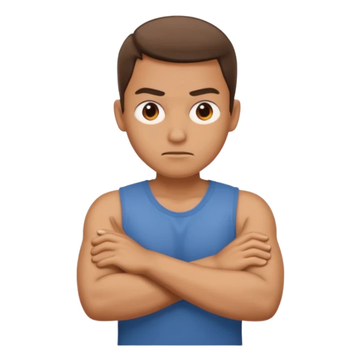 mad huffing arms crossed  sticker