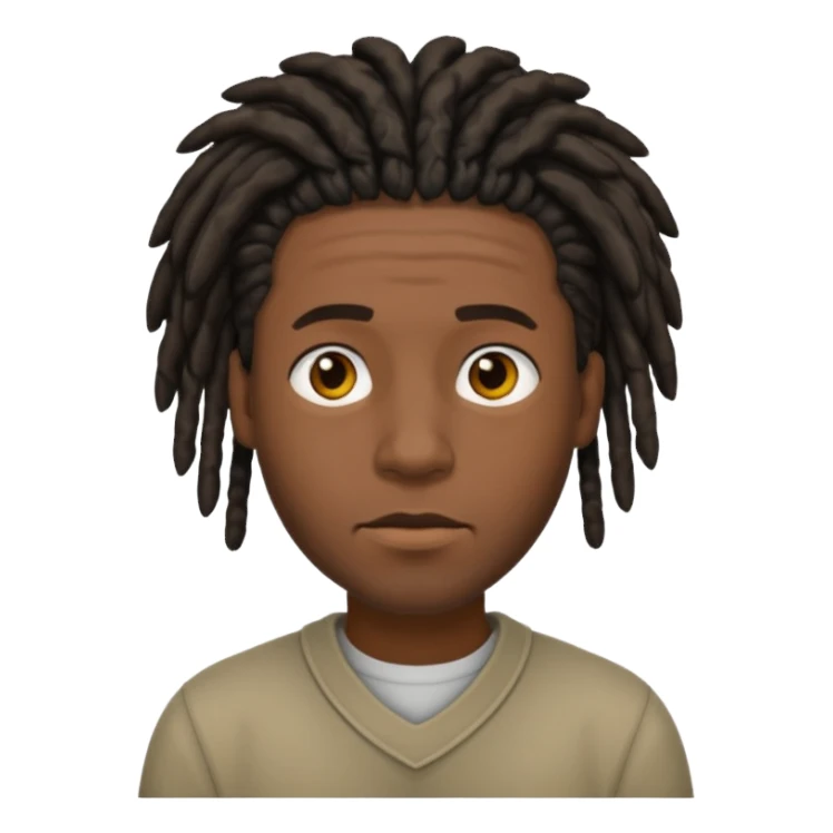A black guy with short dreads trying to keep a straight face  sticker