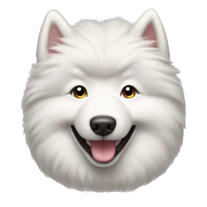 Samoyed Dog with happy face sticker