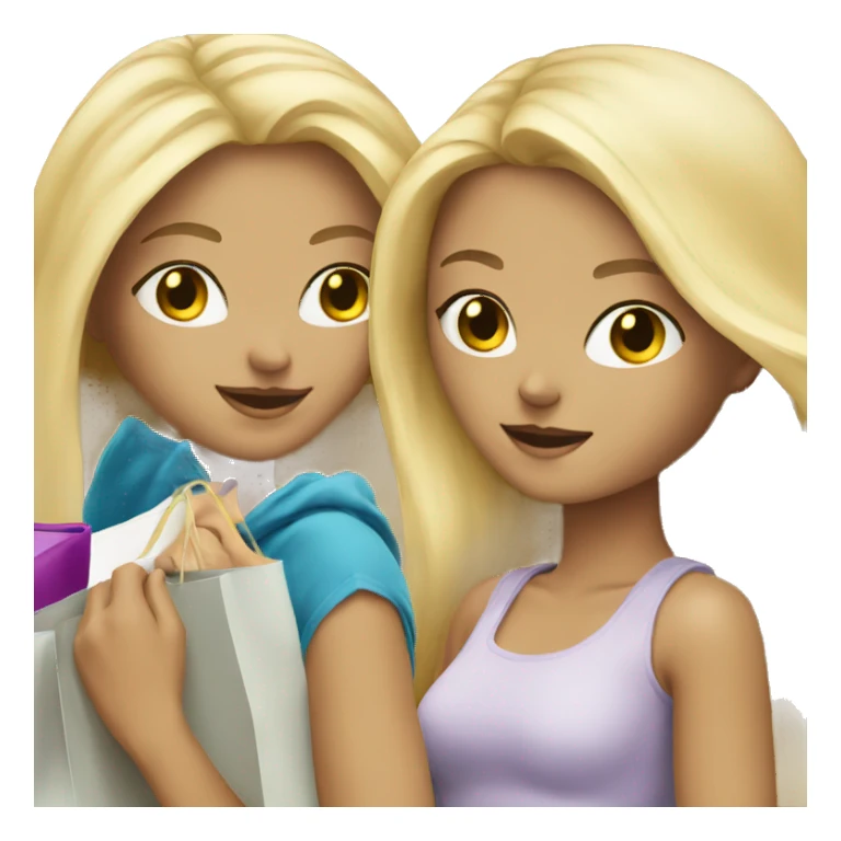 Two blonde white girls shopping sticker