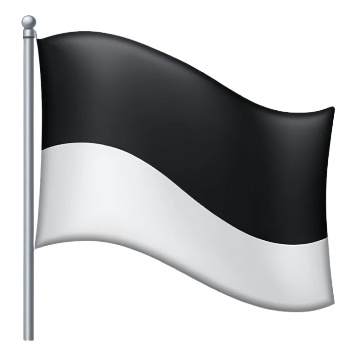 White flag with a black flag inside with a another white flag inside sticker
