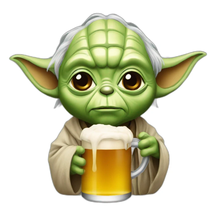 yoda beer sticker