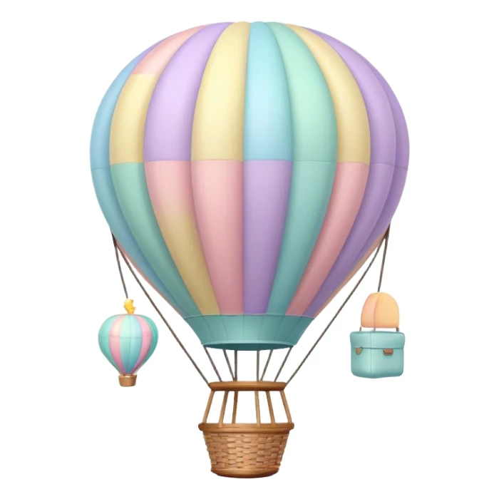 pastel hot air balloon  sticker