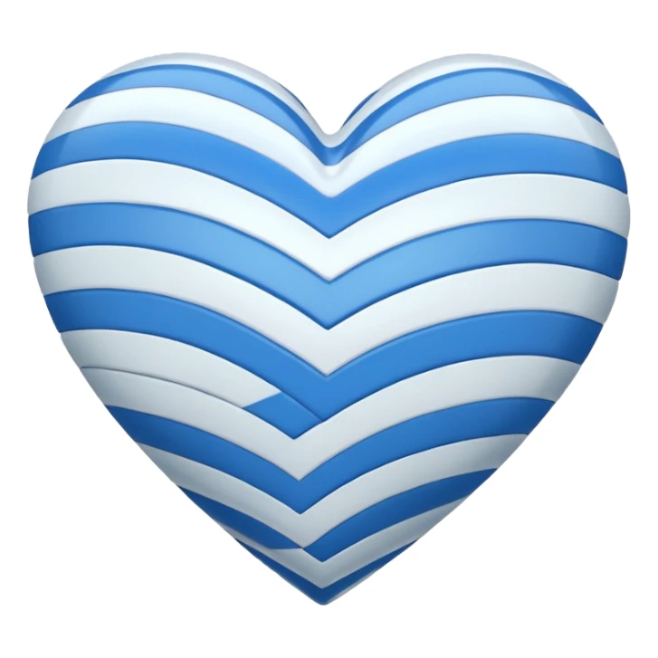 Cuore blu con le fascie sticker