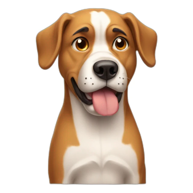 Frustrated dog sticker