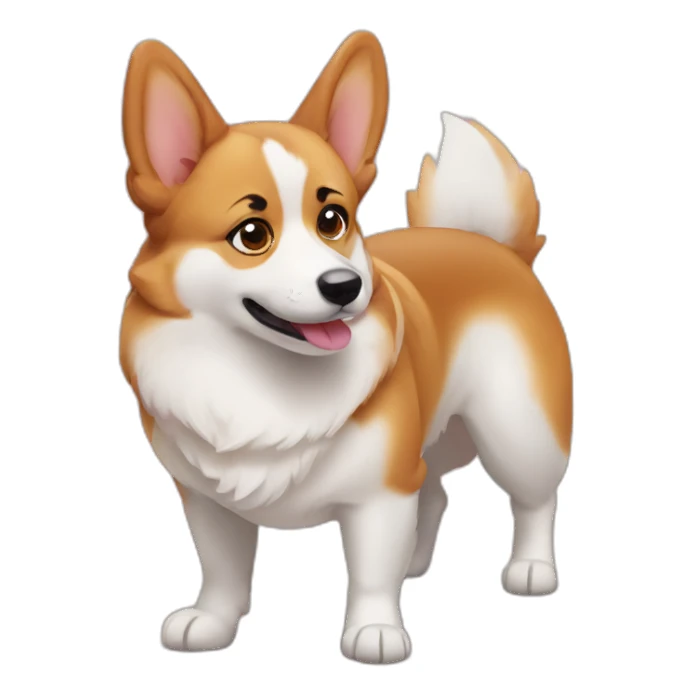 Sassy corgi blink eye sticker