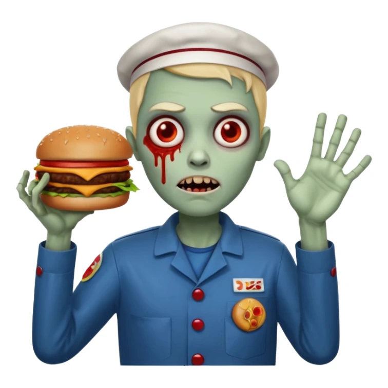 zombie drive-thru cravings sticker
