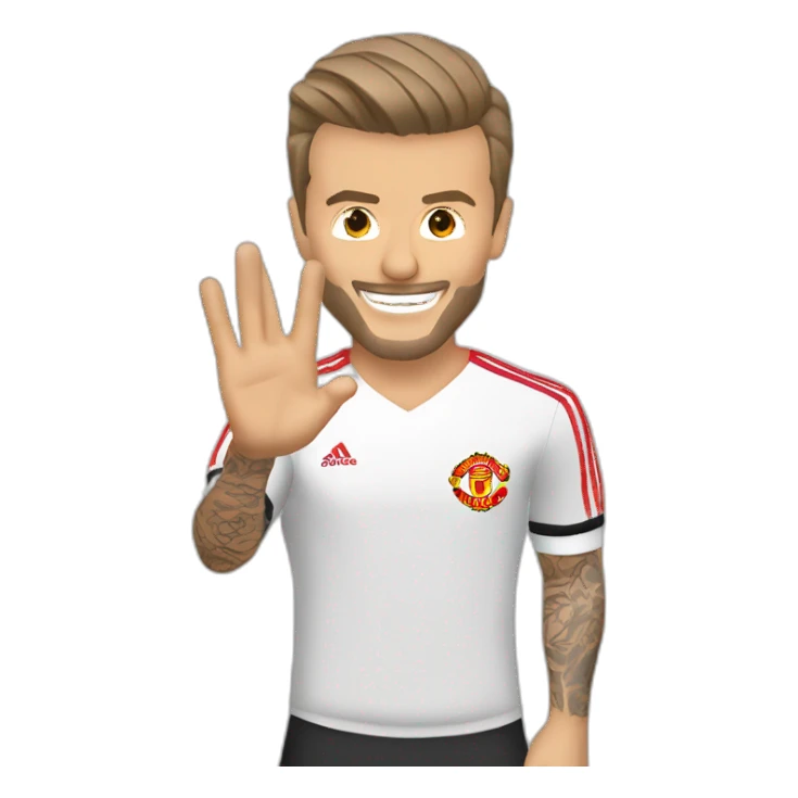 David beckham manchester united waving sticker