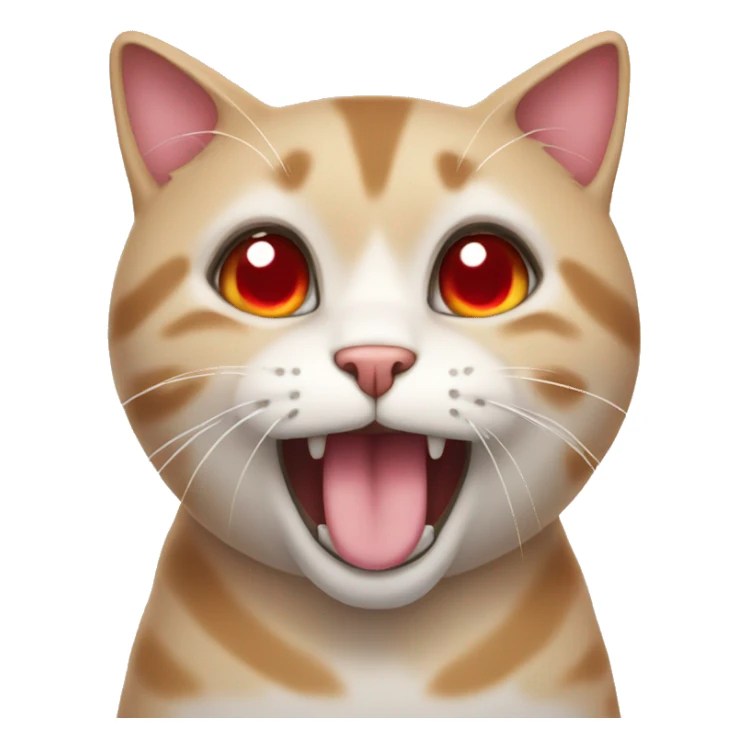 Cat drooling with heart eyes sticker