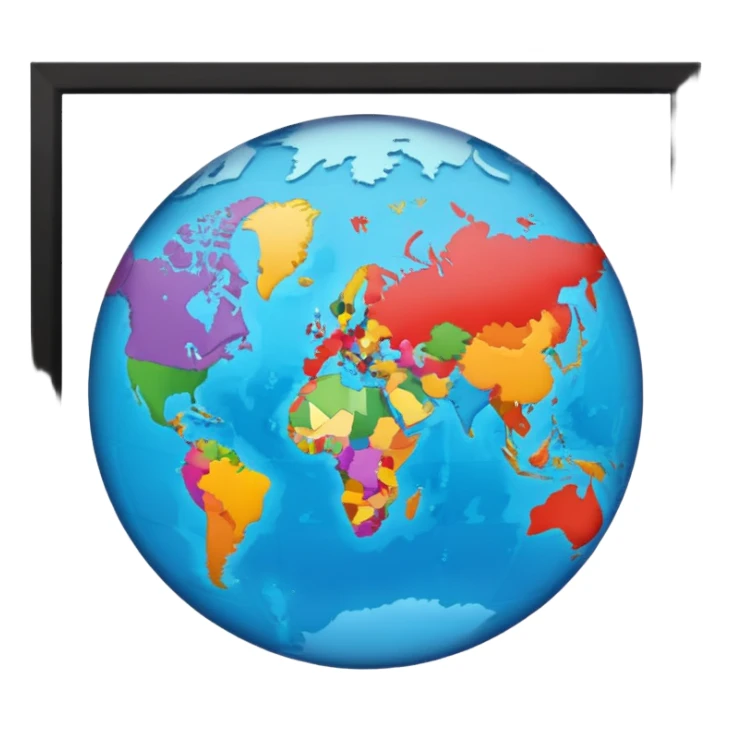 location marks  around the world sticker