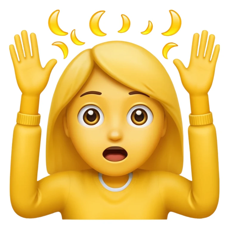 Hands up shocked emoji sticker