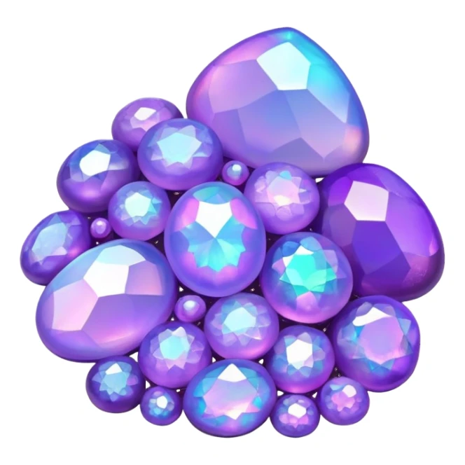 Purple opal gem cluster  sticker