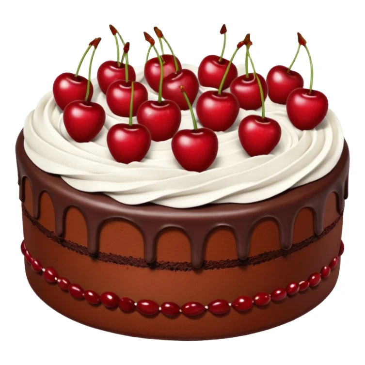 chocolate cherry frosted cake  sticker