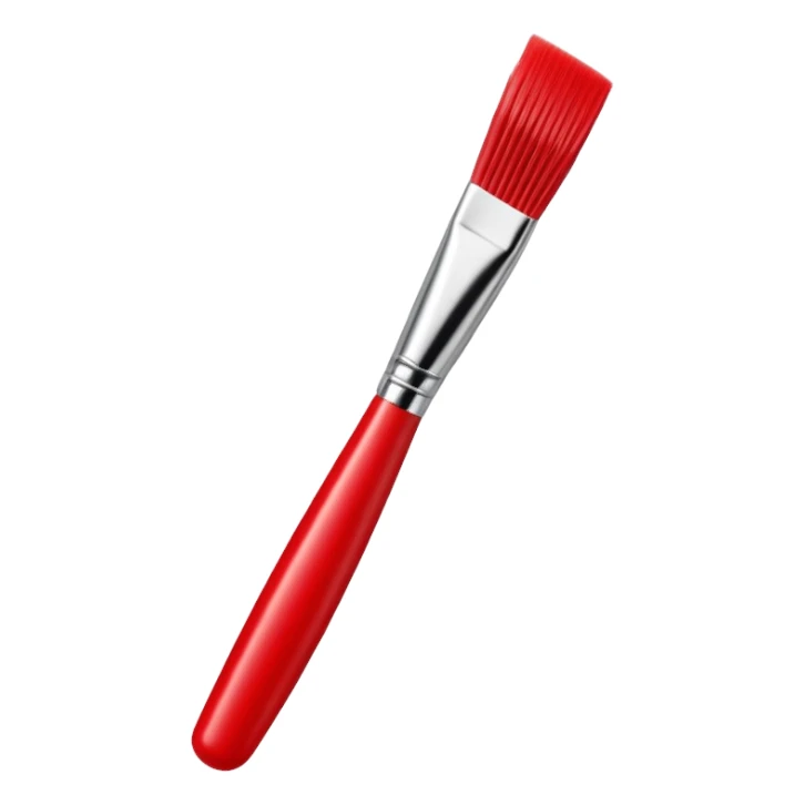 Red lash brush sticker
