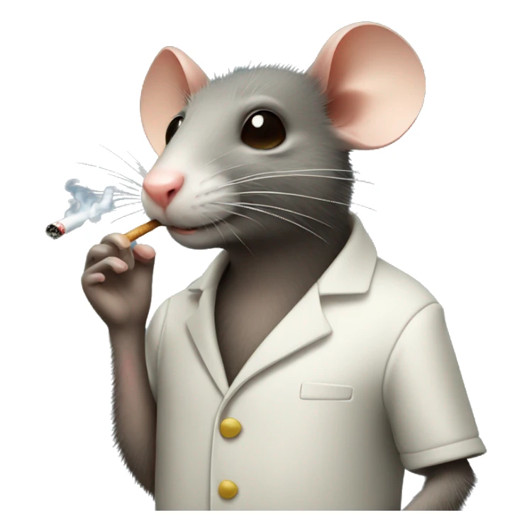 rat smoking a cigarette  sticker