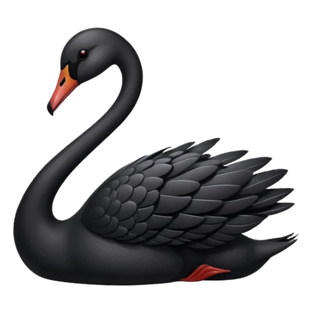 Elegant black swan sticker