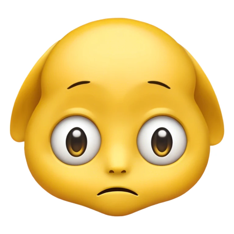 Sad emoji with big eyes sticker