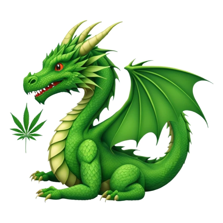 Make a dragon in cannabis  sticker
