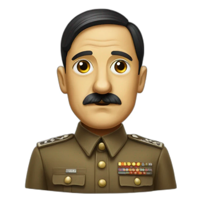 Hitler, realistic, small mustard sticker
