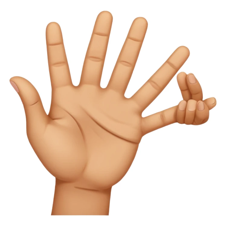 W V as hand signs. sticker