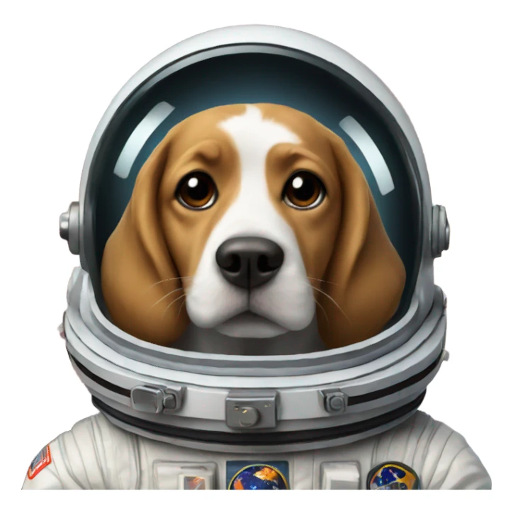 Dog in space sticker