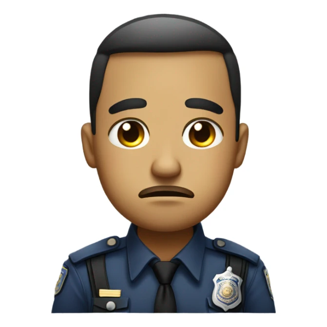 Sad cop  sticker