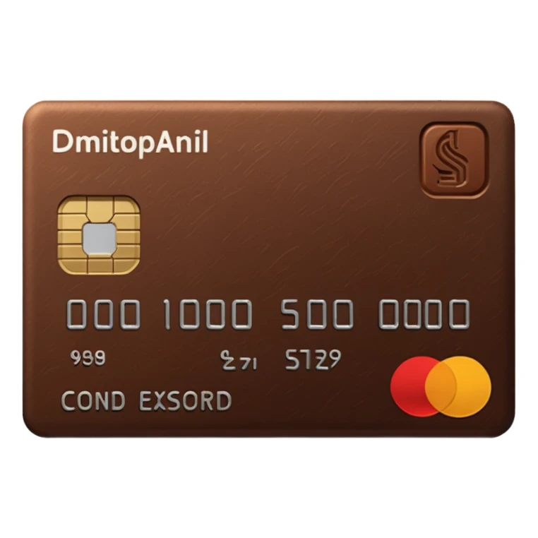 debit card chocolate color sticker