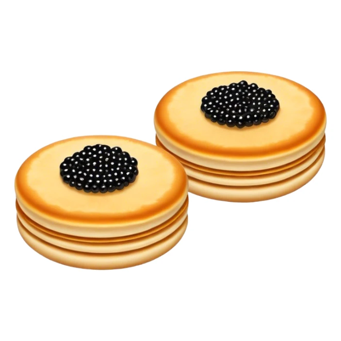 Russian blinis with caviar sticker