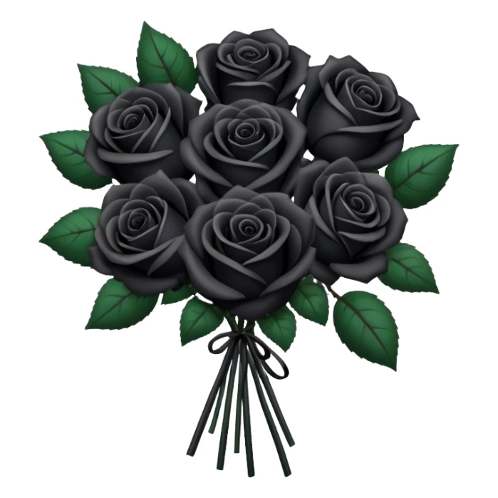 black roses bouquet  sticker