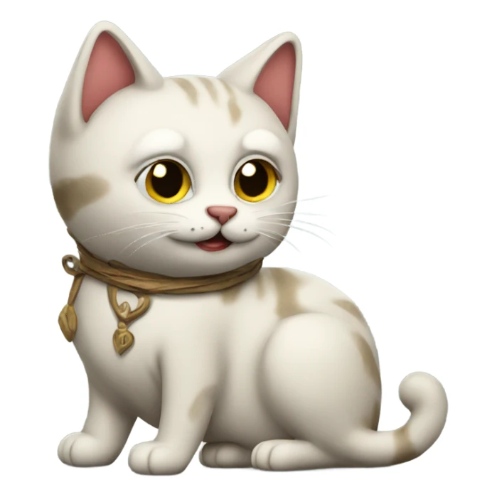 medieval cat with scroll sticker