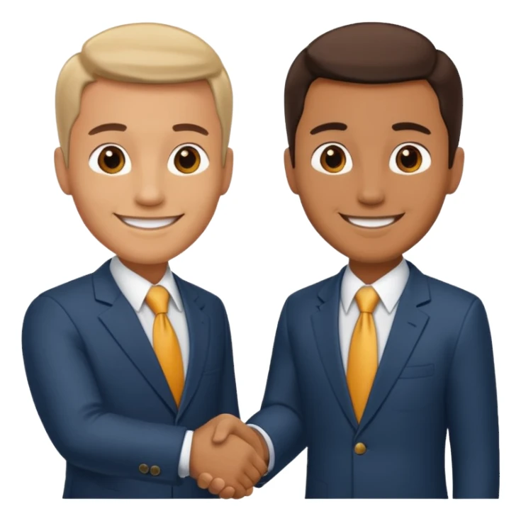 Two businessmen shaking hands sticker