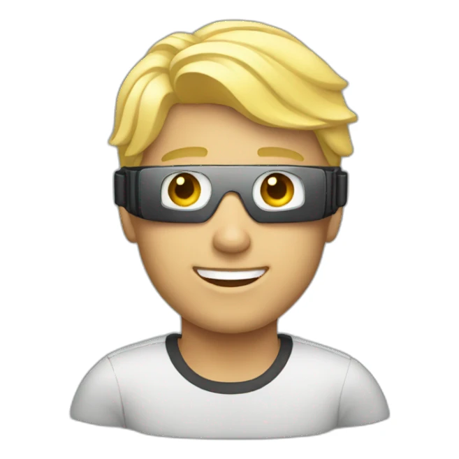 Blonde Male Virtual reality sticker