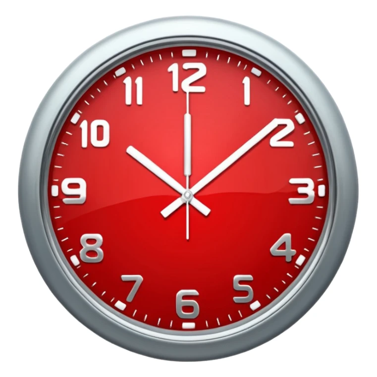 Red clock with "RED" written in the center. sticker