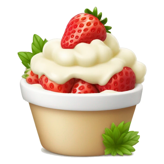 Fresas con crema blanca  sticker