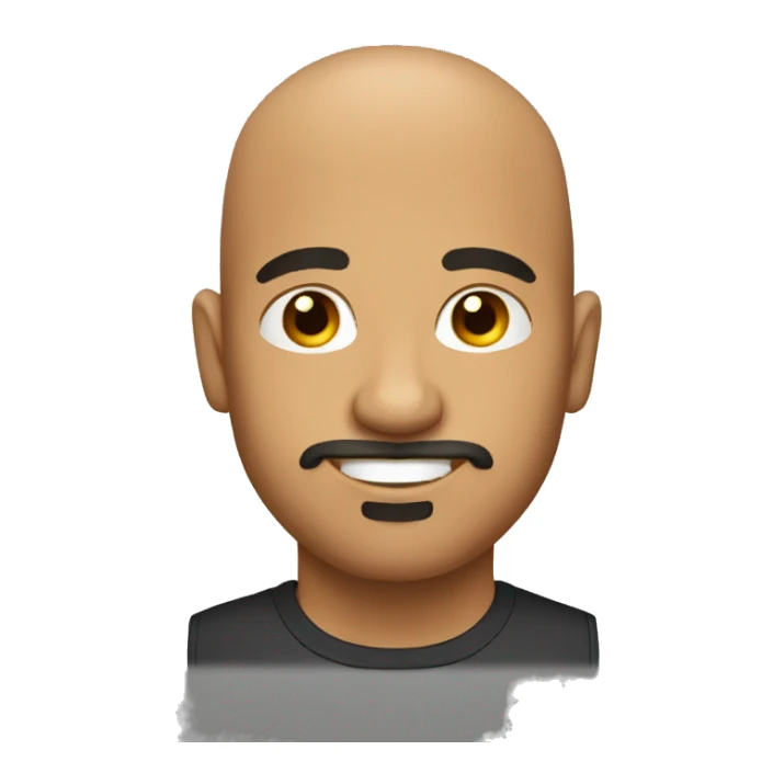 Bald Latino man with goatee sticker